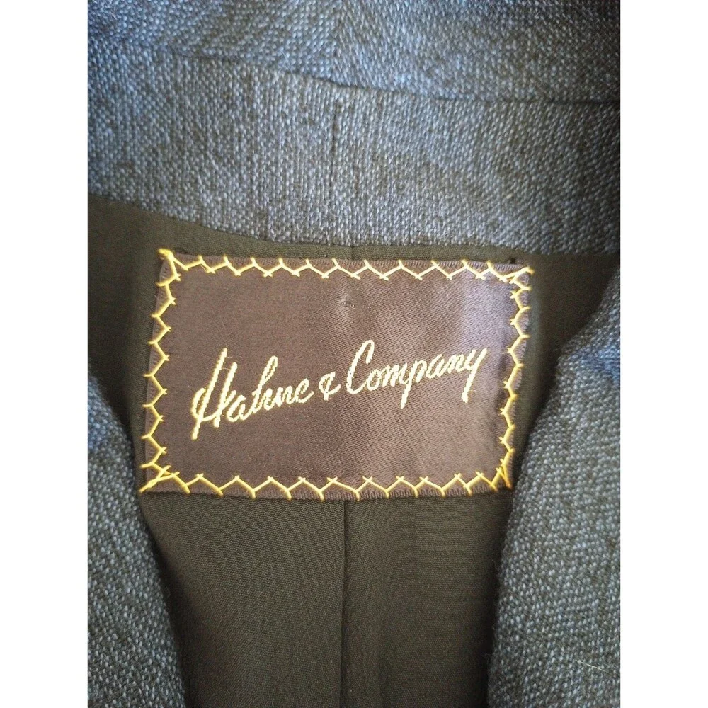 Vintage Hahne & Co Wool Blazer Jacket Women's Small Navy Blue Button Front 1950s - Picture 10 of 12